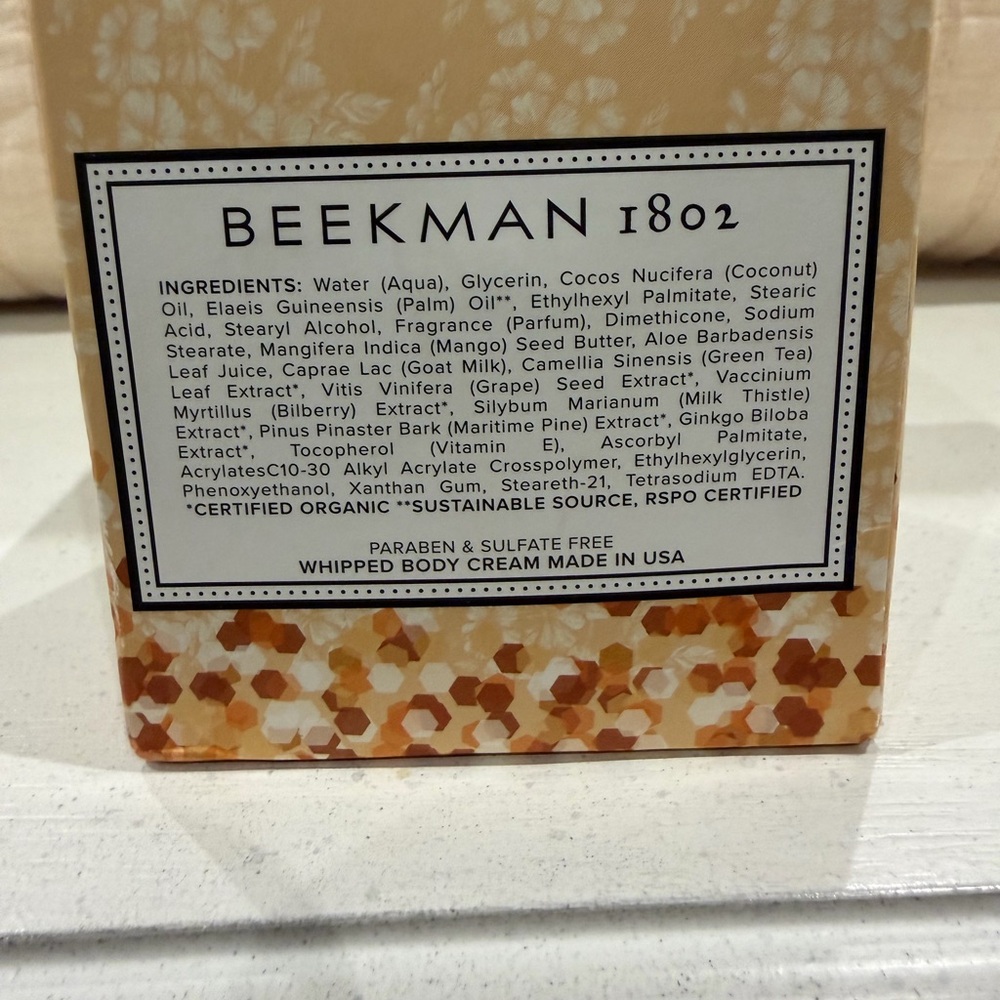 Beekman 1802 Pure Goat Milk Whipped Body Cream - Honey & Orange Blossom - Picture 2 of 3
